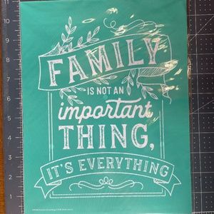 NEW Chalk Couture B Size Transfer - Family is Everything - B193182